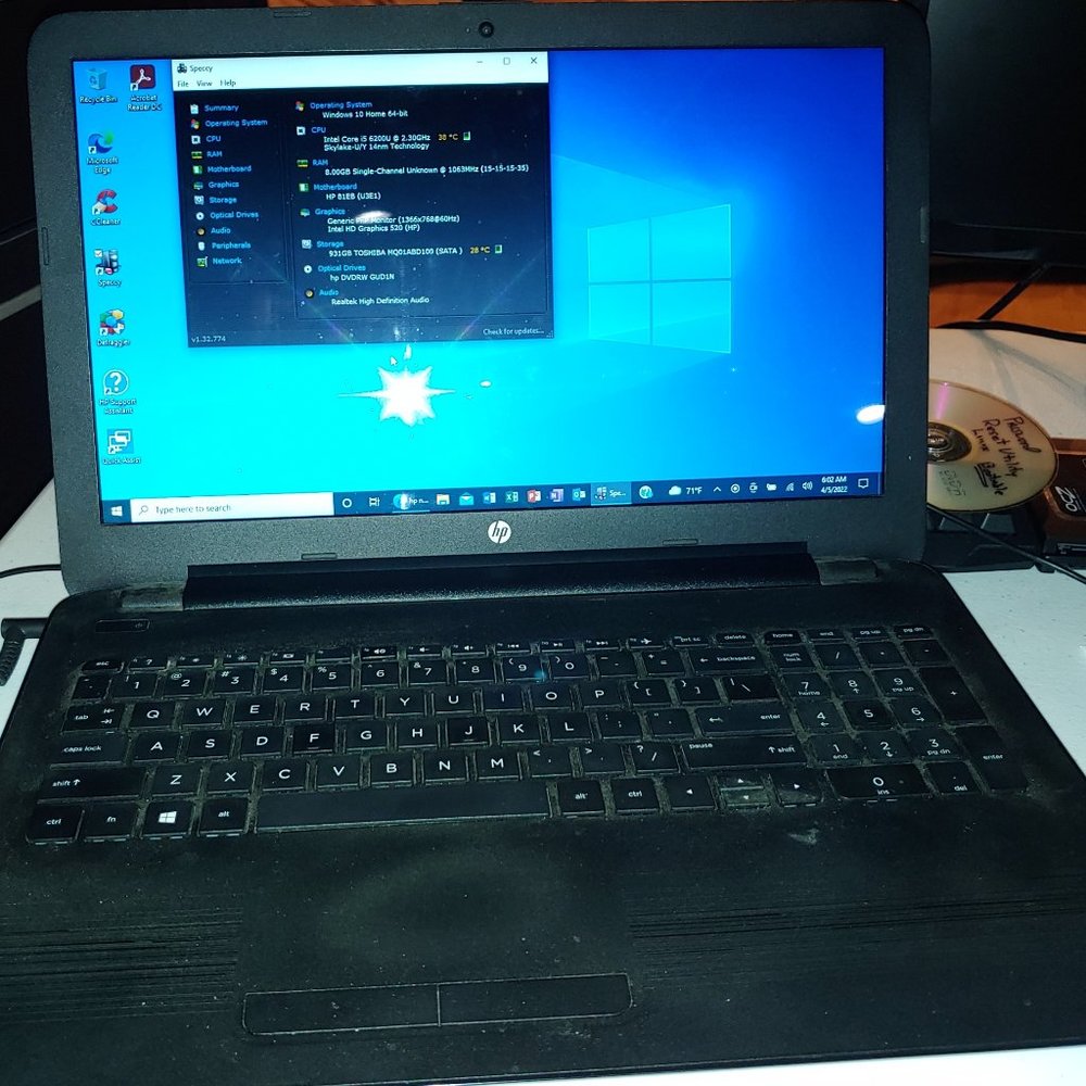 HP Notebook - 15-ay014dx Intel Core i5-6200U